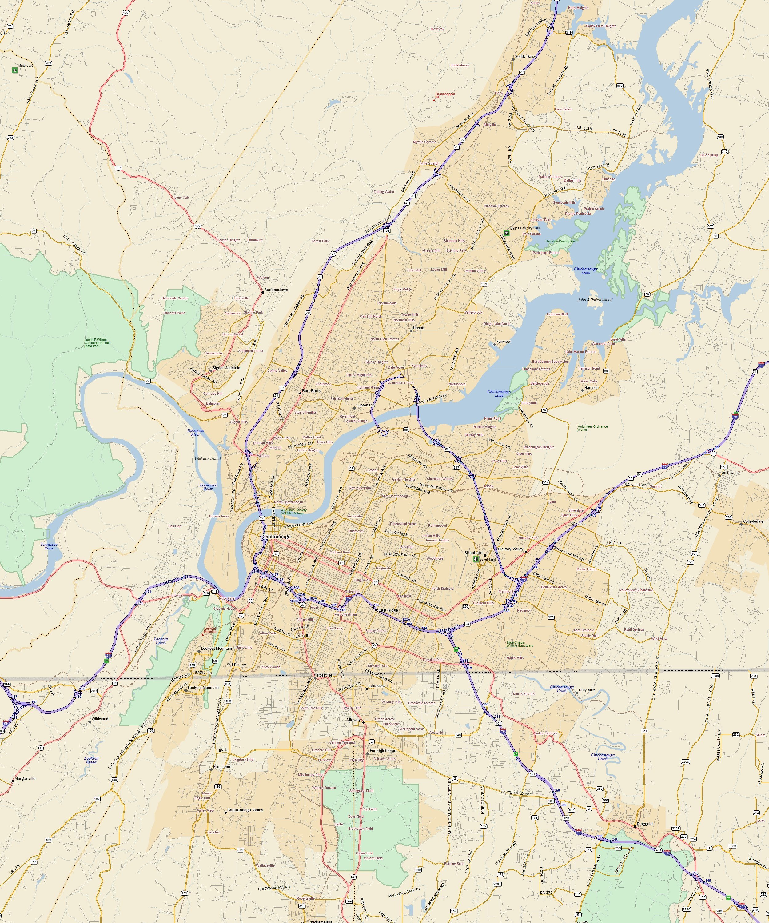 Chattanooga Map