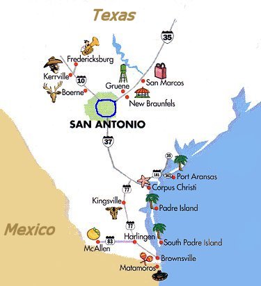 Principal Interstate Freeways in San Antonio Texas