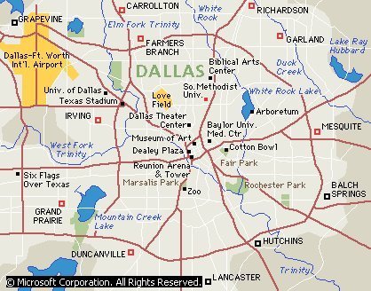Dallas Metropolitan Map
