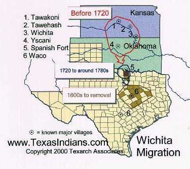 Wichita Indians Migration to Texas